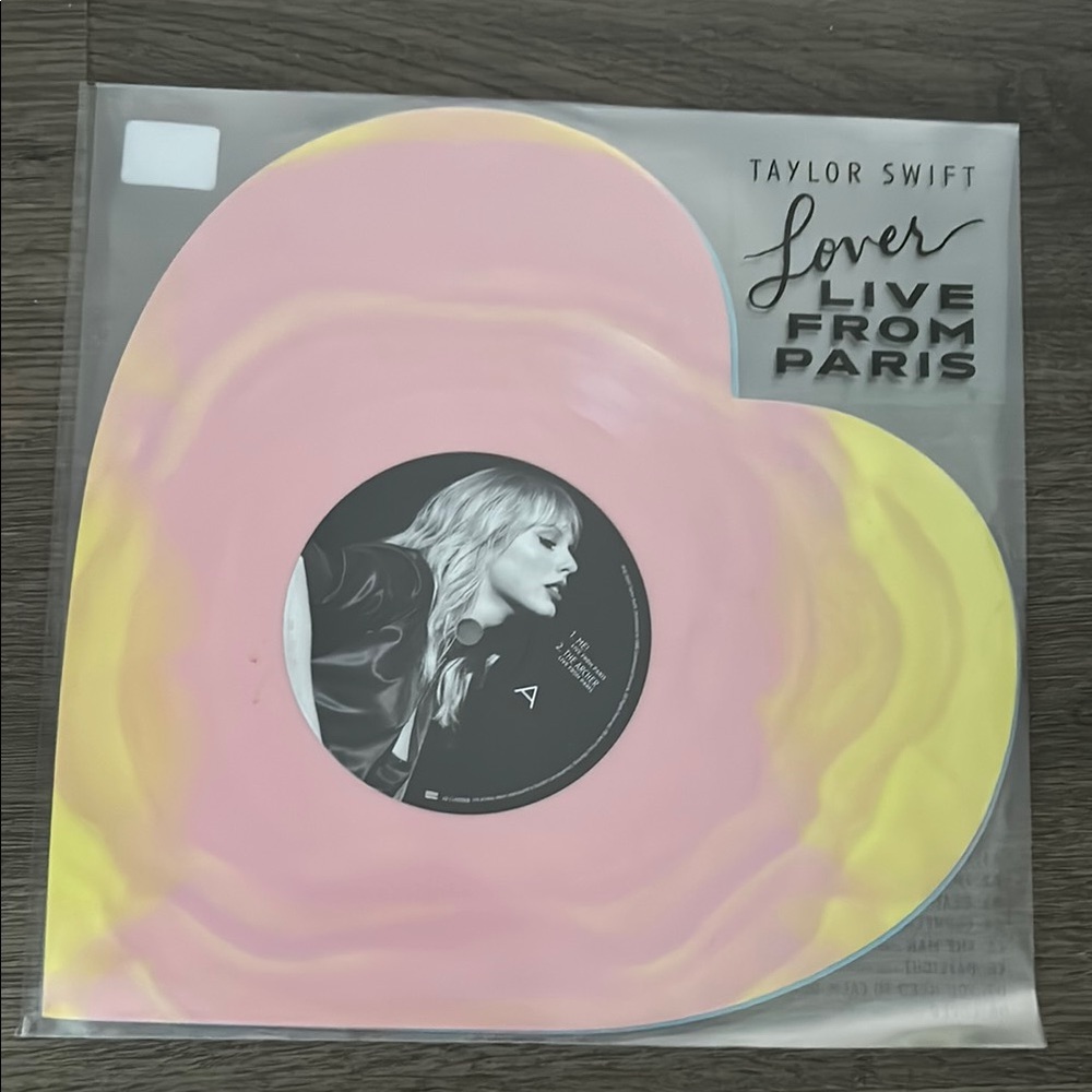 Taylor Swift Lover Live From Paris Heart Shaped Vinyl. Brand New, Never played